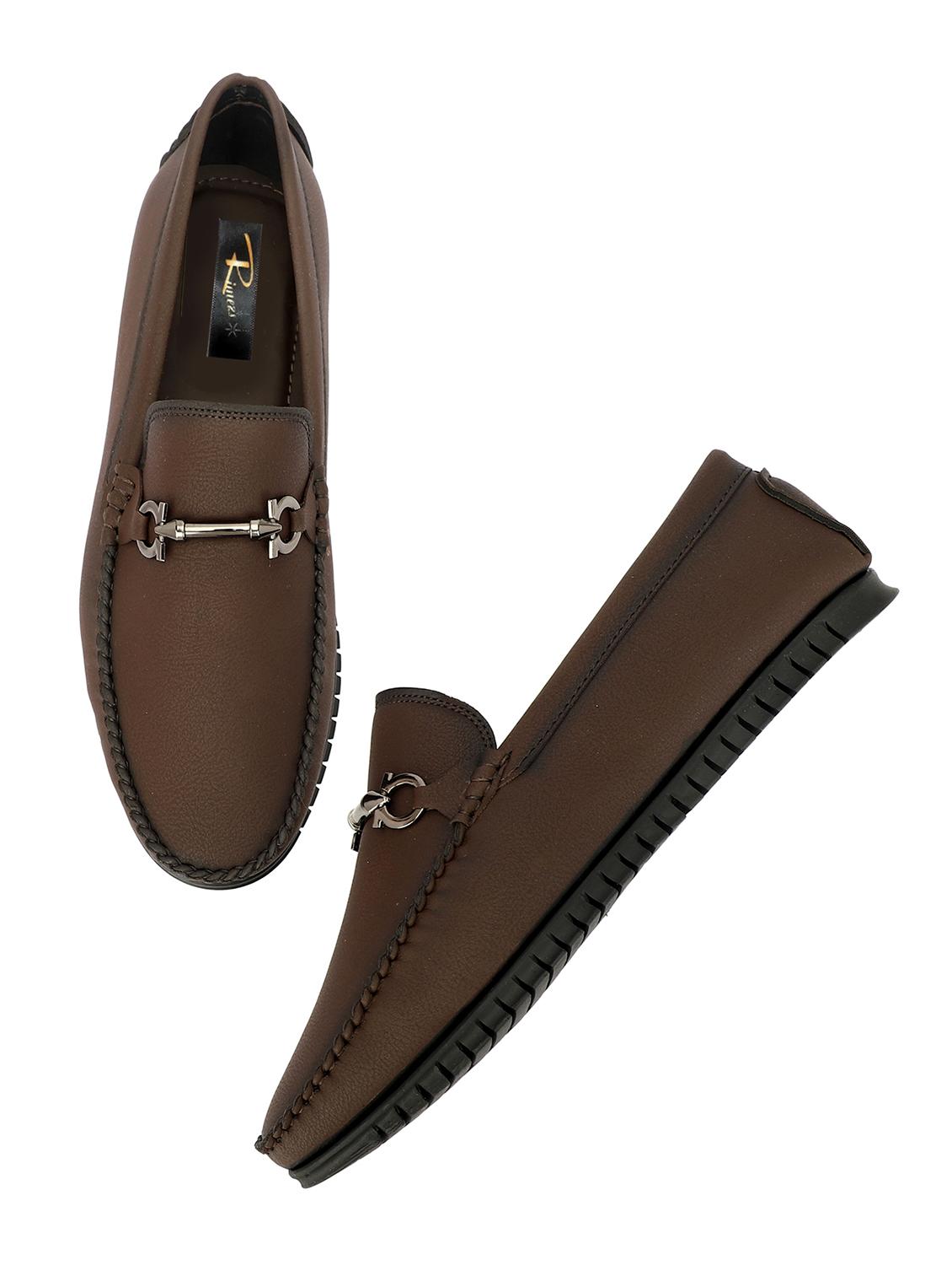 men solid taupe slip on moccasin - 20508727 - Standard Image - 2