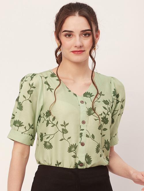 women neo mint polyester regular top - 20508835 - Standard Image - 0