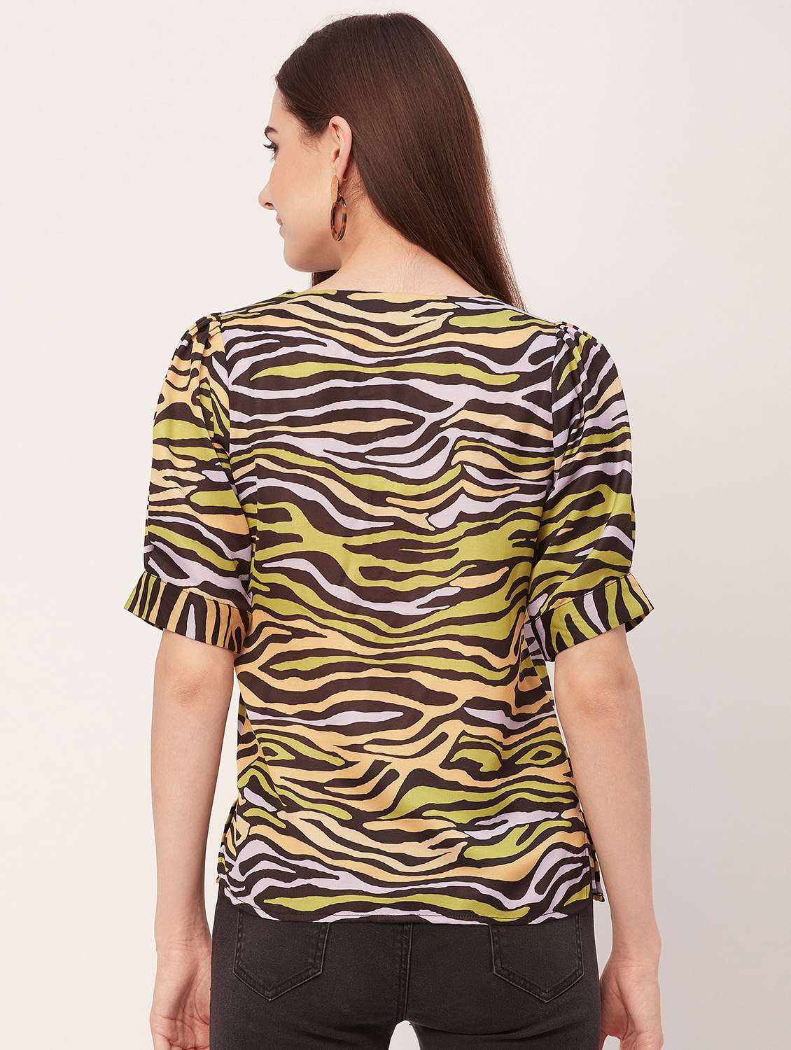 women multi colored polyester regular top - 20508838 -  Standard Image - 2