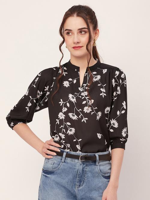 women printed regular top - 20508842 - Standard Image - 0