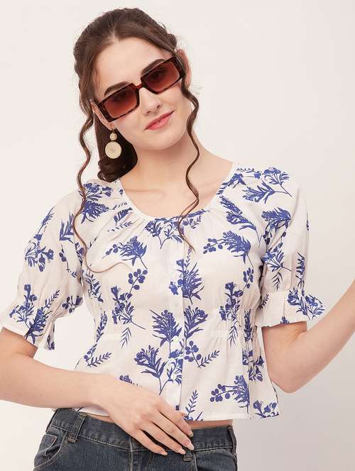women floral printed cop top - 20508855 - Standard Image - 0