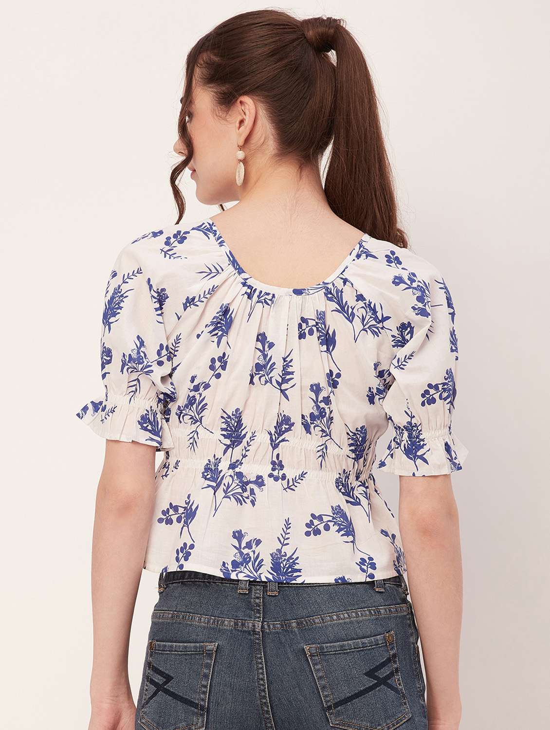 women floral printed cop top - 20508855 - Standard Image - 2