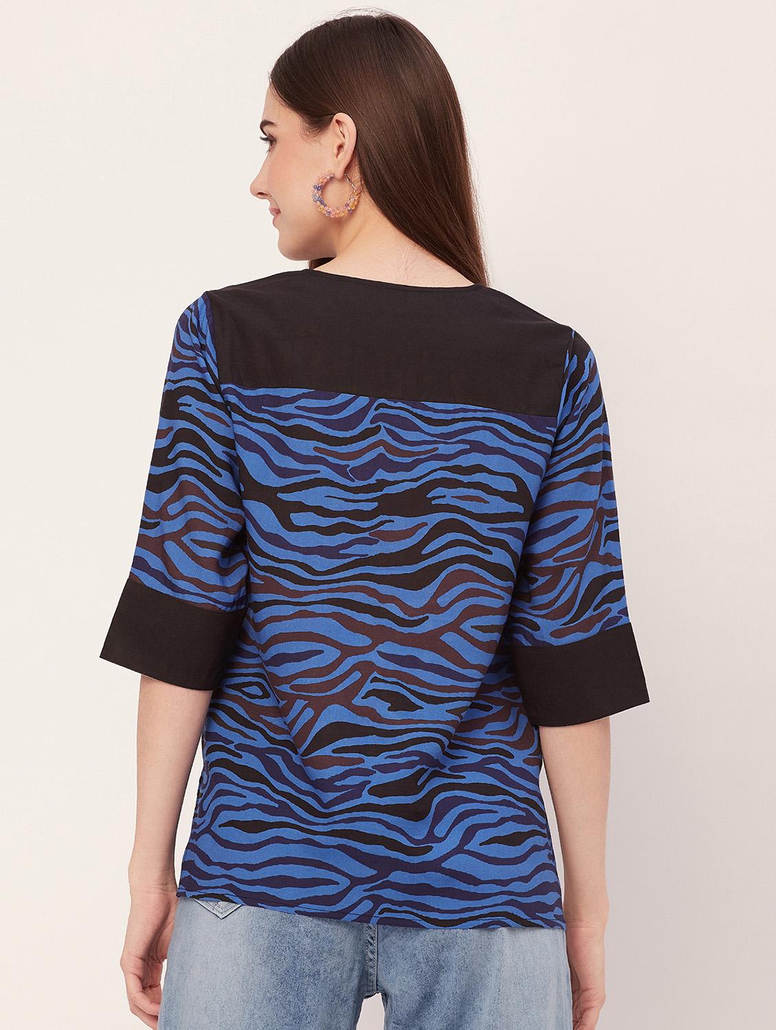 women printed regular top - 20508861 - Standard Image - 2