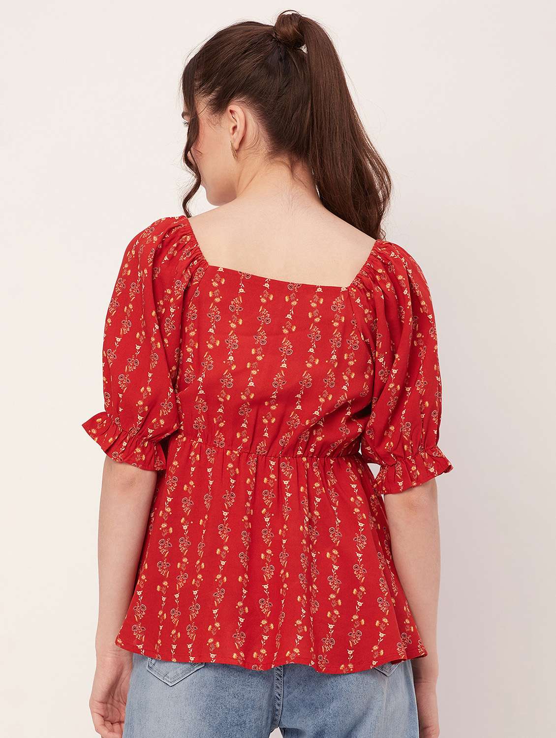 women printed peplum top - 20508869 -  Standard Image - 2