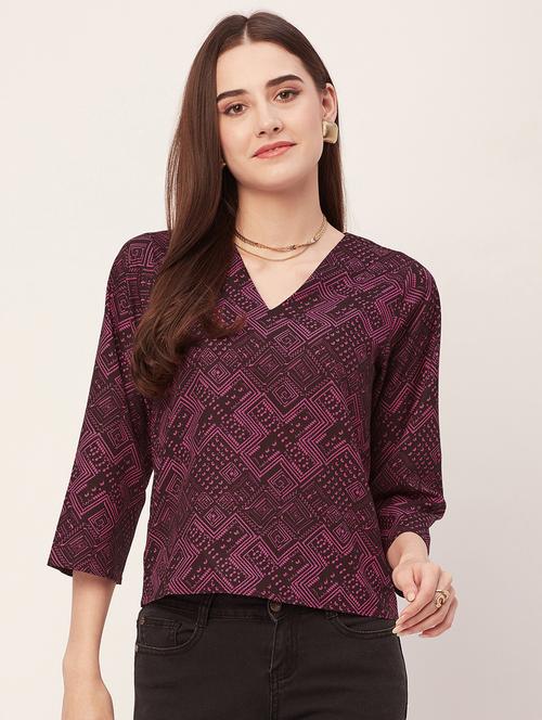 women printed regular top - 20508909 - Standard Image - 0