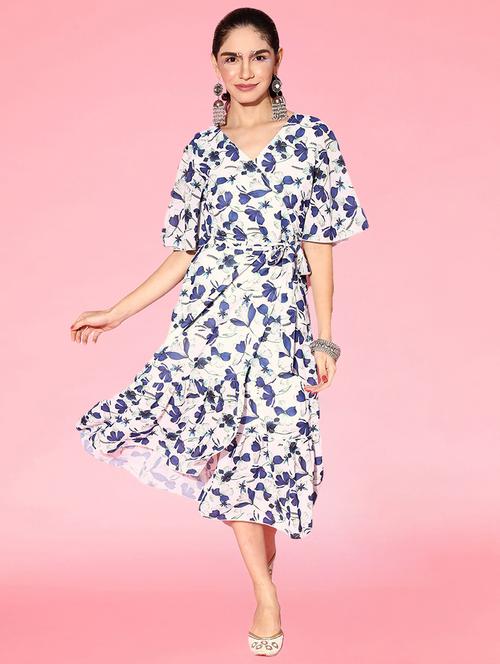 women printed a-line dress - 20509123 -  Standard Image - 0