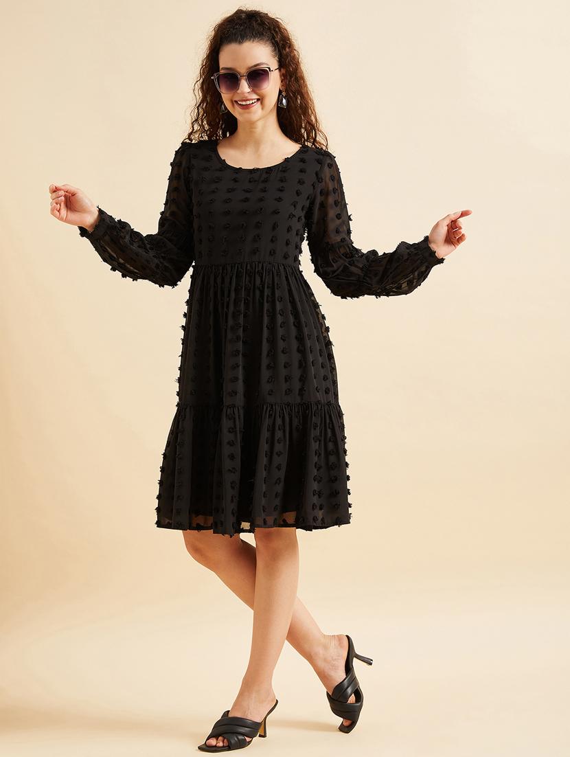women self design fit & flare dress - 20509125 - Zoom Image - 0