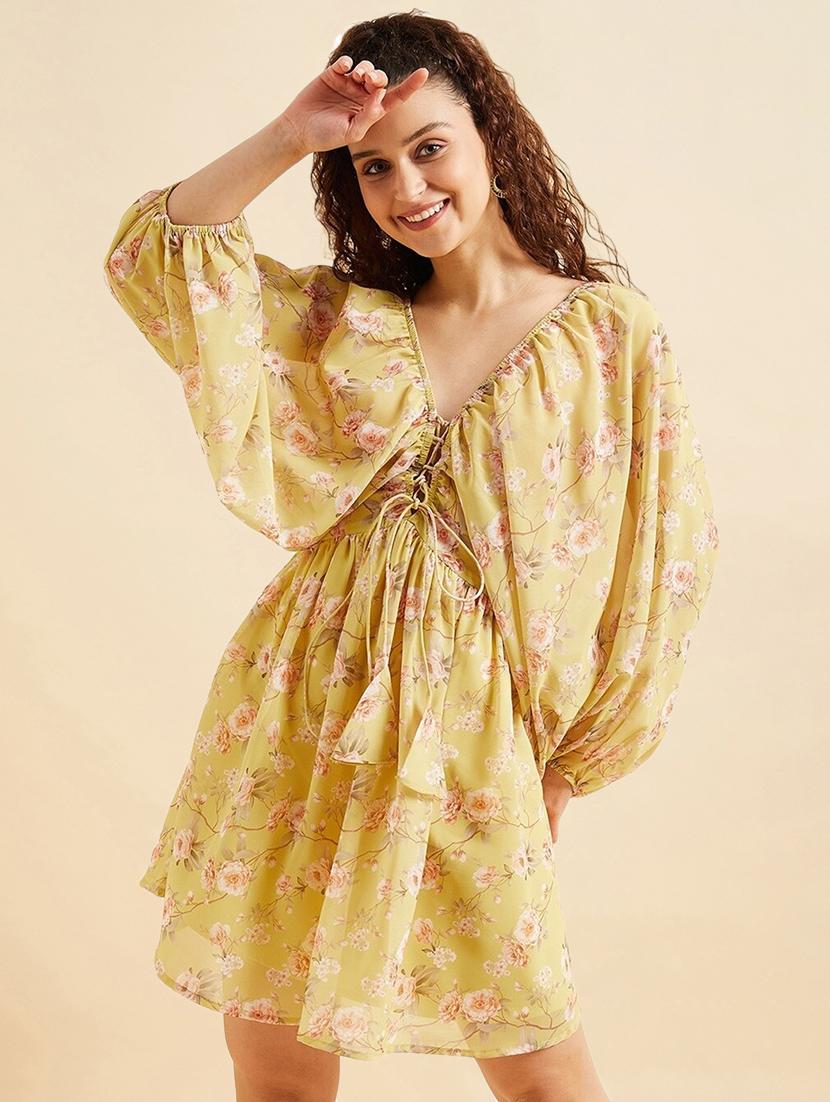 women printed a-line dress - 20509131 -  Zoom Image - 0