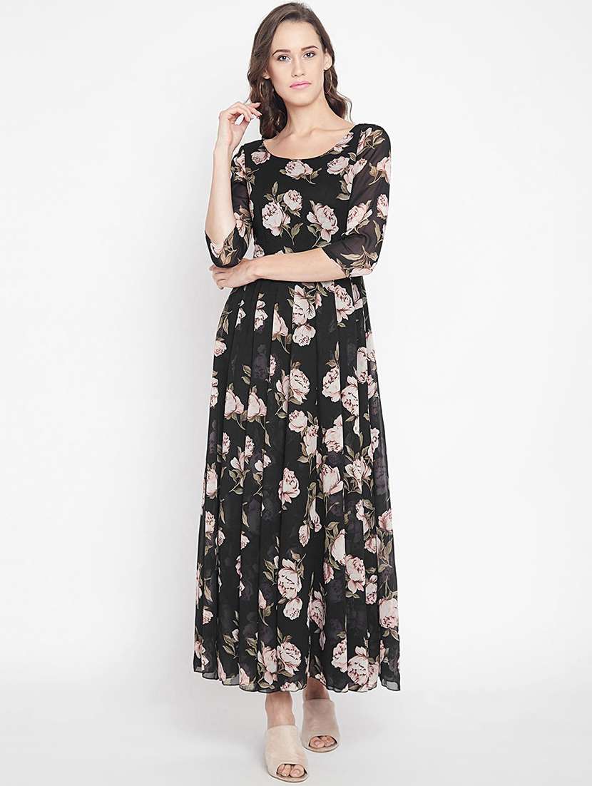 women printed maxi dress