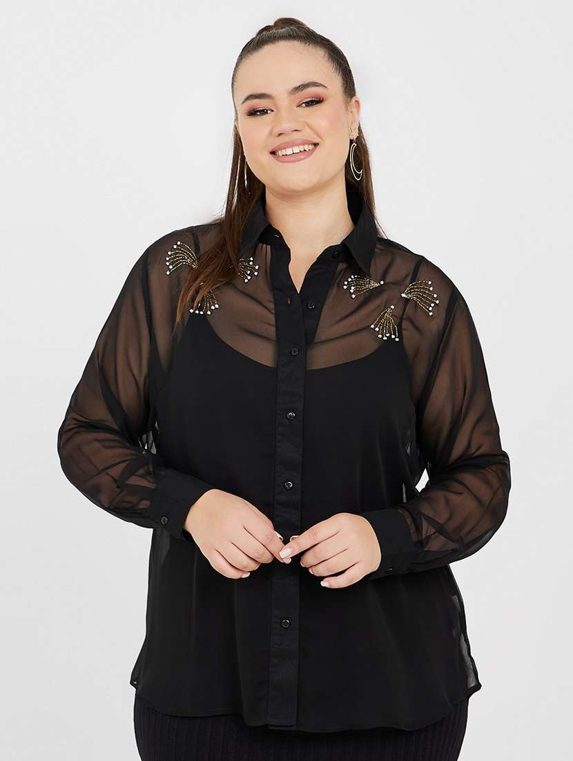 women black plus size shirt