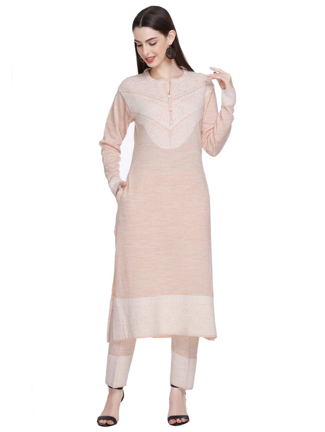 women self design wool suit set with dupatta - 20509512 - Standard Image - 2