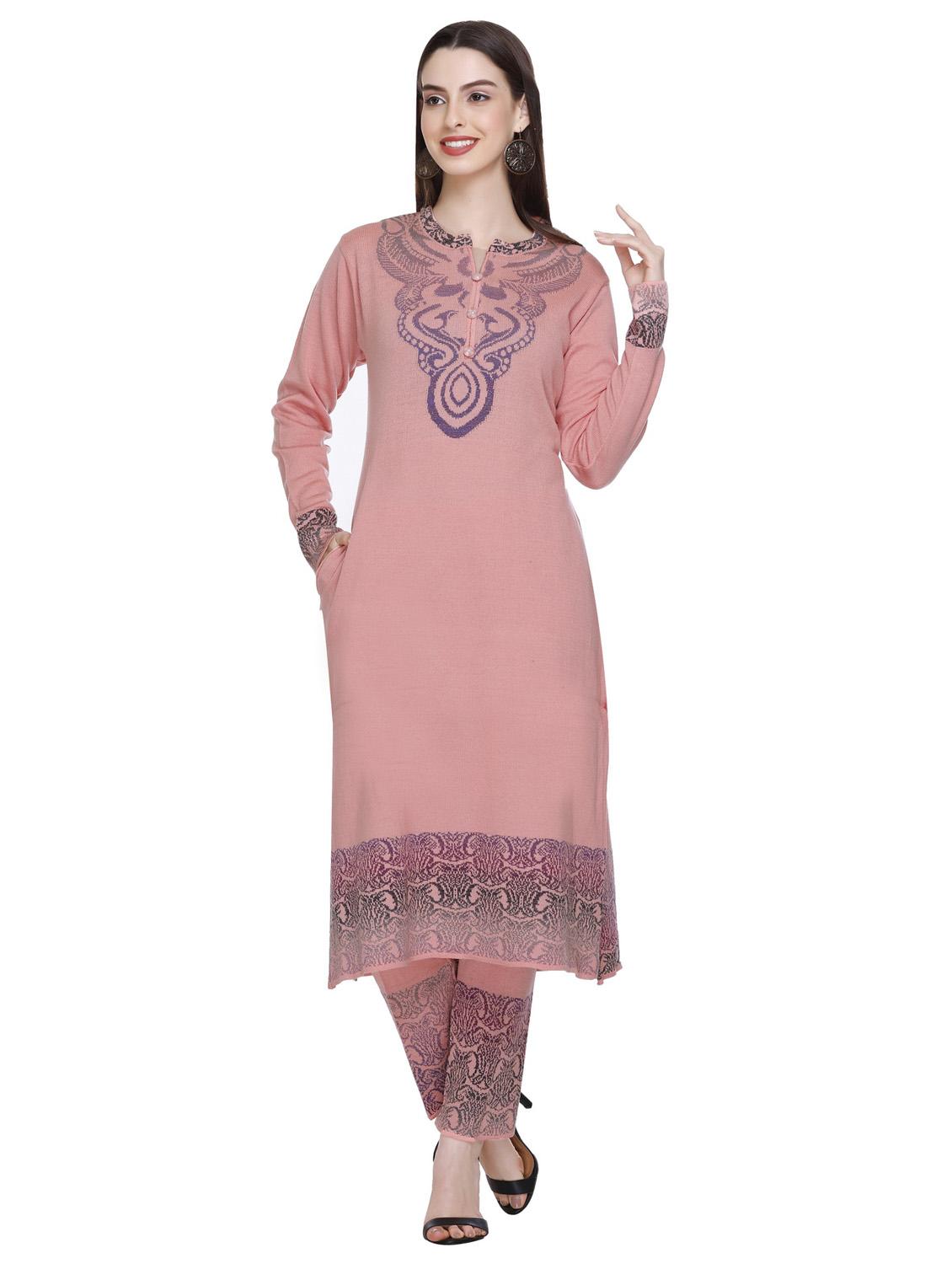 women self design wool suit set with dupatta - 20509513 - Standard Image - 2