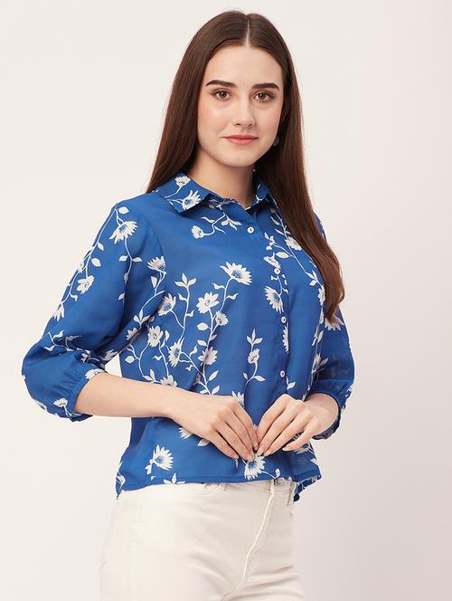 women printed regular shirt - 20509532 - Standard Image - 0