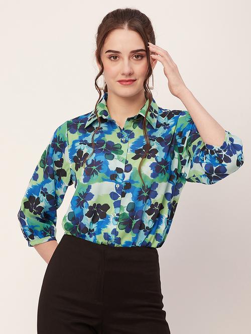 women printed regular shirt - 20509533 - Standard Image - 0