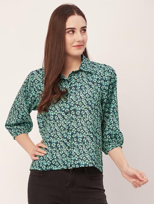 women printed regular shirt - 20509534 - Standard Image - 0
