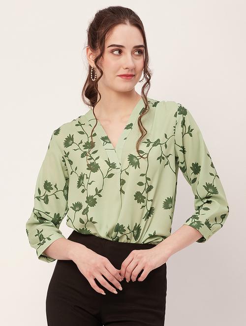 women printed regular shirt - 20509540 - Standard Image - 0