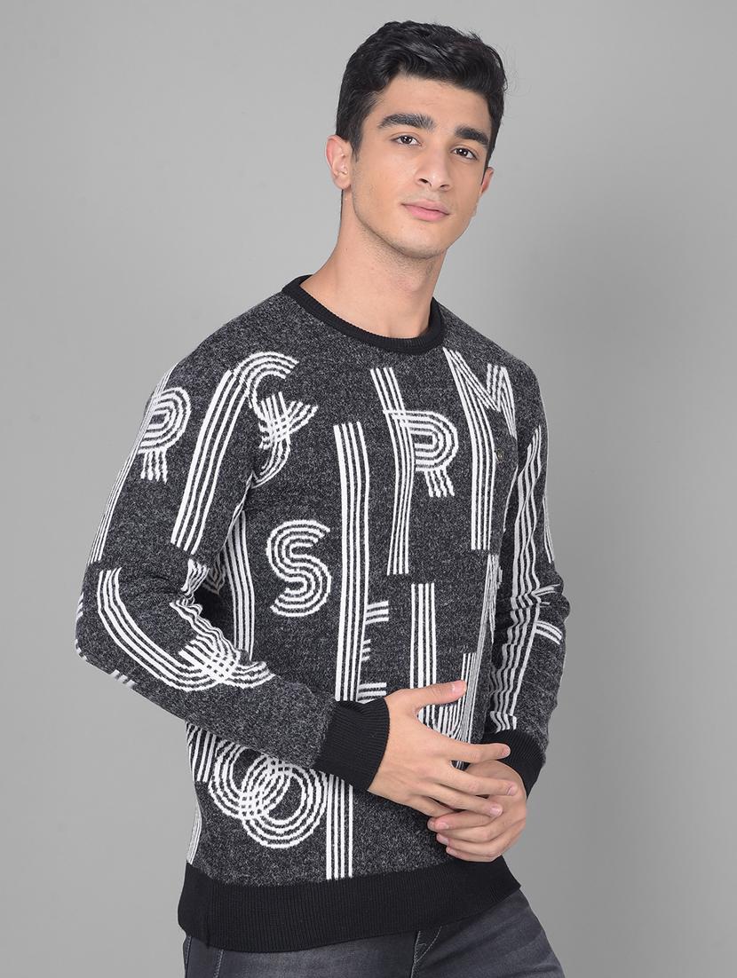 men steel grey typographic pullover - 20509774 - Standard Image - 2