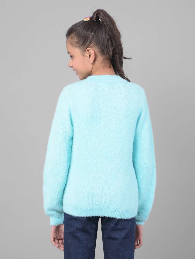 girls light blue regular sweater - 20509843 -  Standard Image - 2
