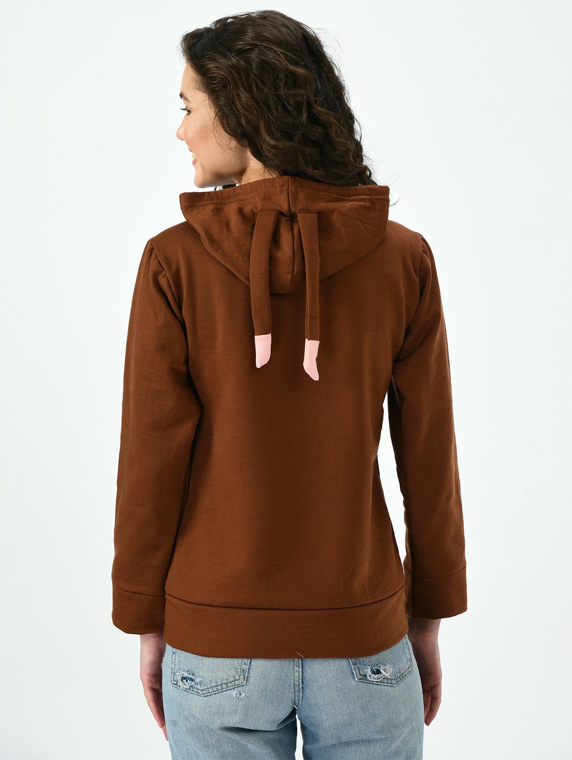 printed hood neck sweatshirt - 20510286 - Standard Image - 2