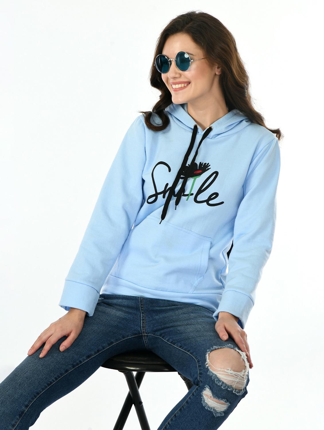 printed hood neck sweatshirt - 20510329 - Standard Image - 2