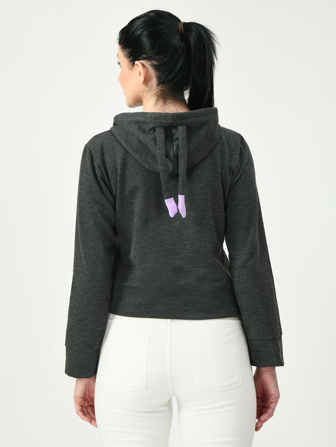 printed hood neck sweatshirt - 20510330 - Standard Image - 2