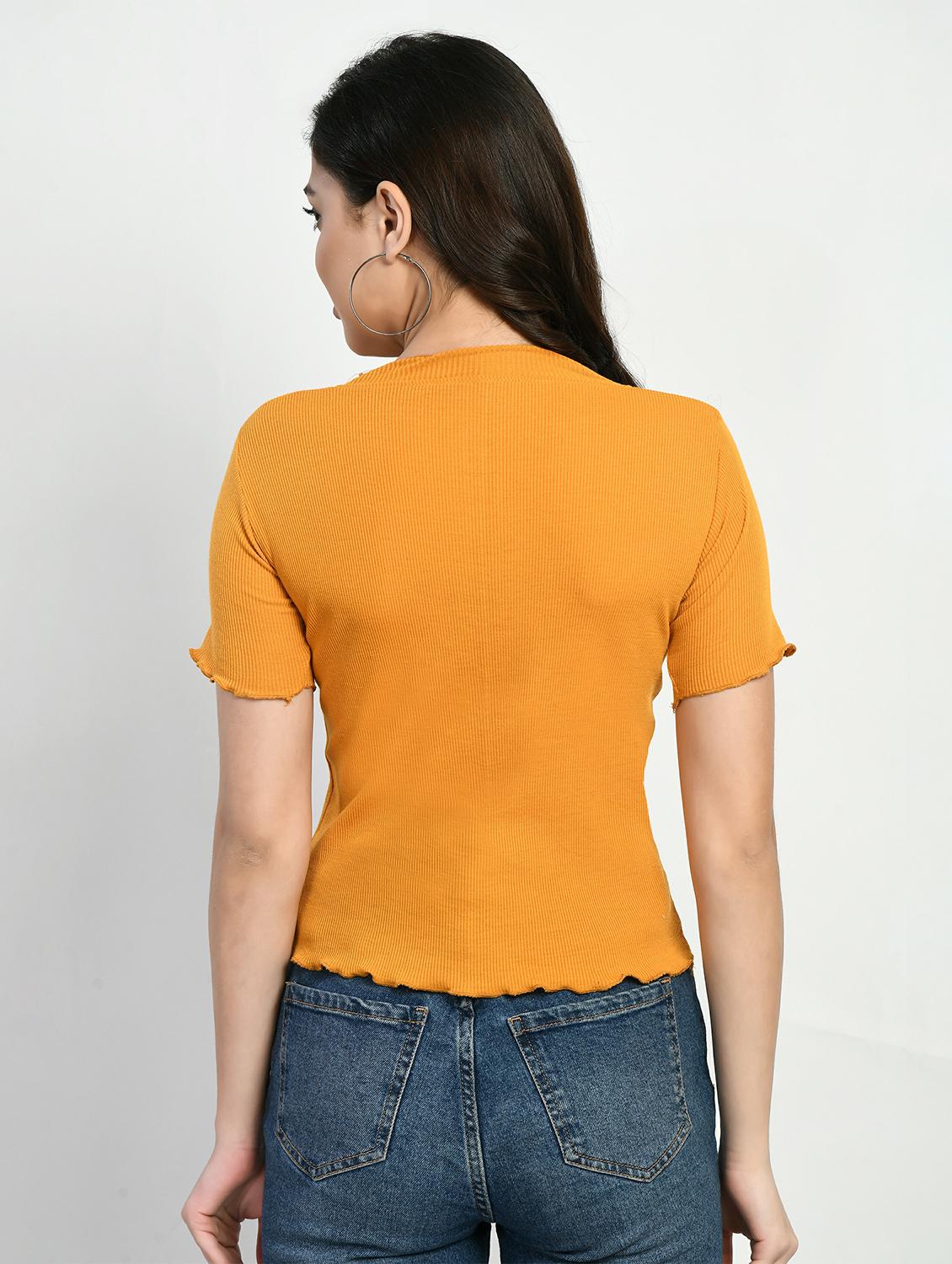 women applique work short sleeves top - 20510381 - Standard Image - 2