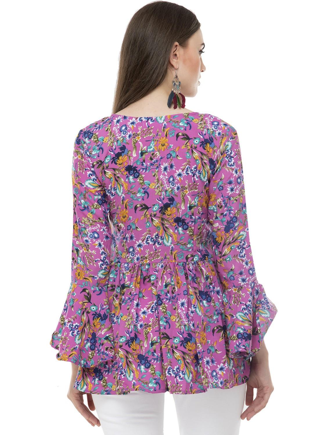 women floral print peplum top - 20510534 - Standard Image - 2