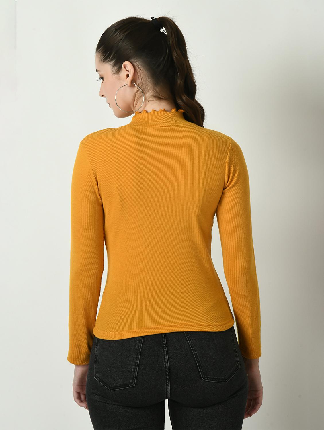 women solid long sleeves top - 20510674 - Standard Image - 2