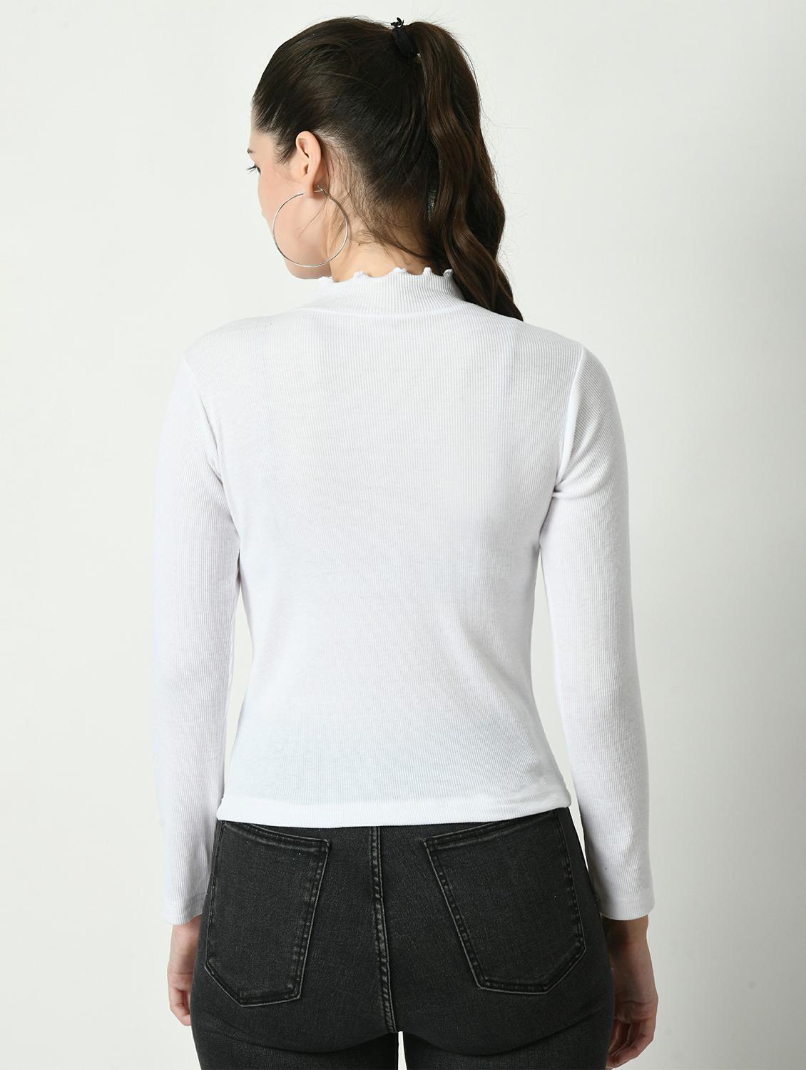 women solid long sleeves top - 20510758 - Standard Image - 2