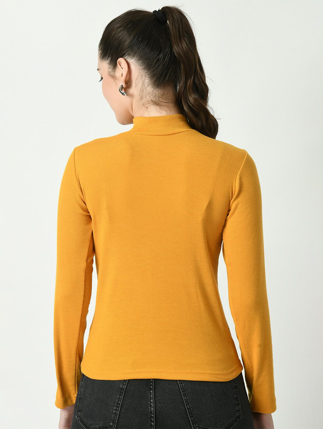 women solid long sleeves top - 20510780 - Standard Image - 2