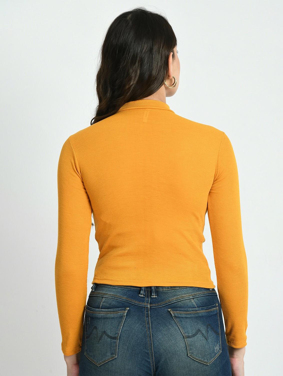 women solid long sleeves top - 20510793 - Standard Image - 2