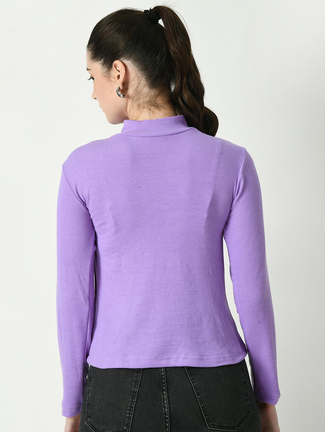 women solid long sleeves top - 20510798 - Standard Image - 2