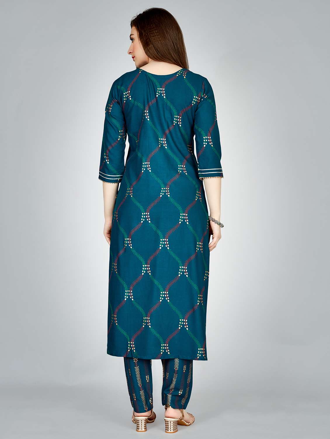 navy blue rayon kurta pant  set - 20511203 -  Standard Image - 2