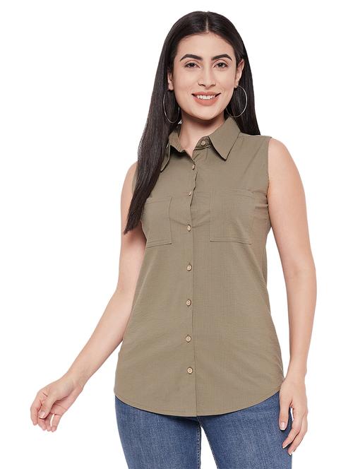 women solid shirt - 20511216 -  Standard Image - 0