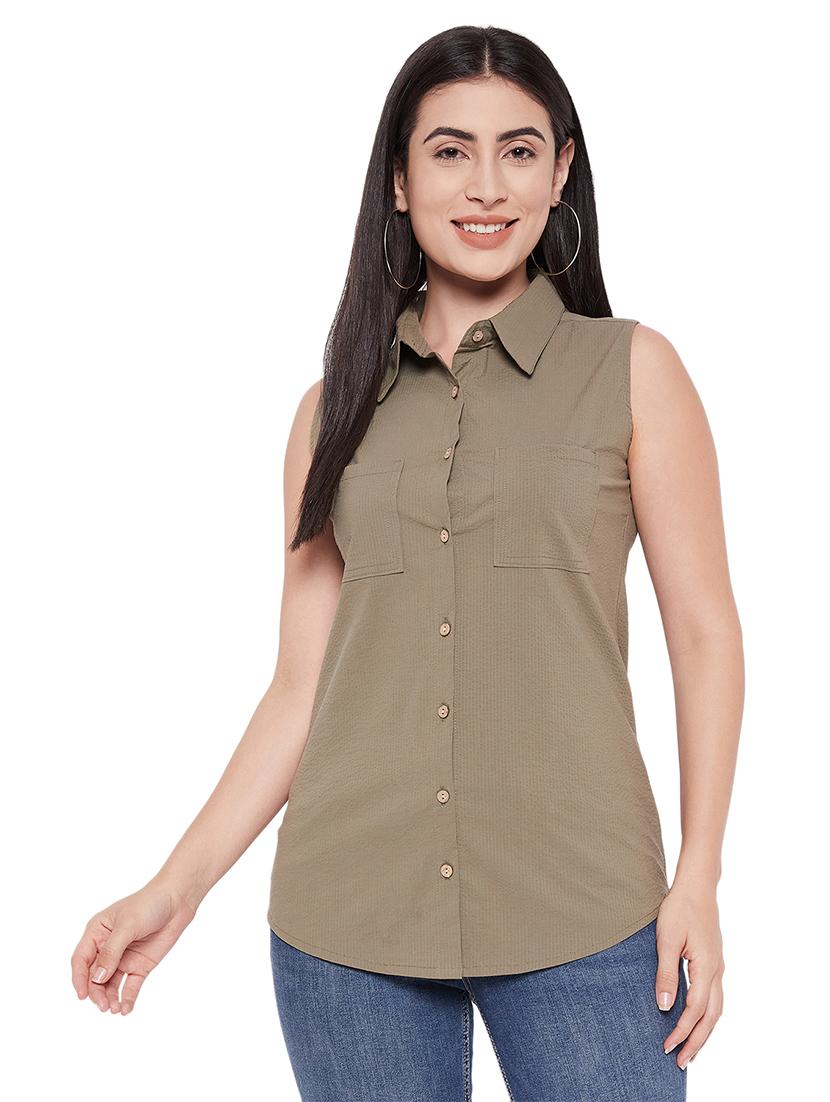 women solid shirt - 20511216 -  Zoom Image - 0