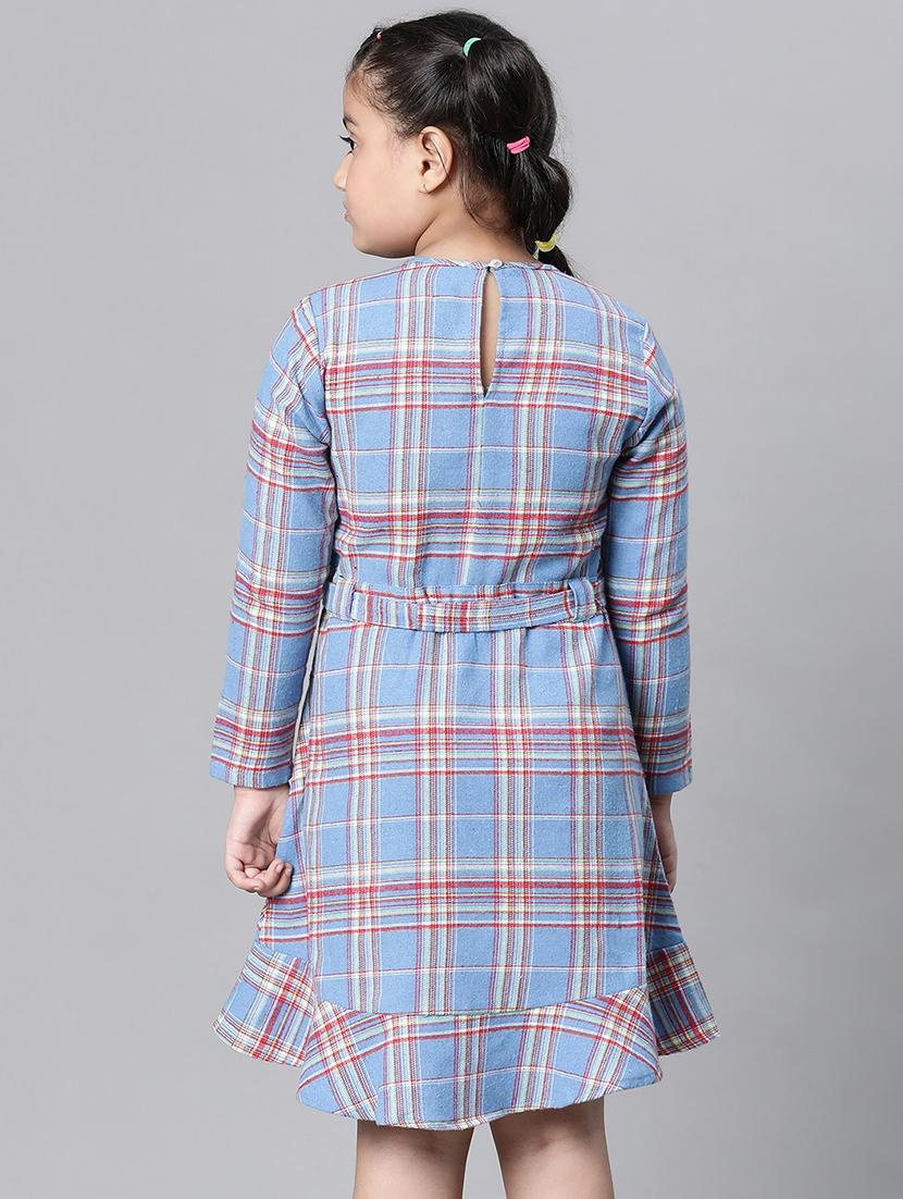 girls round neck long sleeves frock - 20511249 - Standard Image - 2