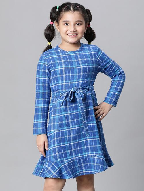 girls round neck long sleeves frock - 20511252 - Standard Image - 0