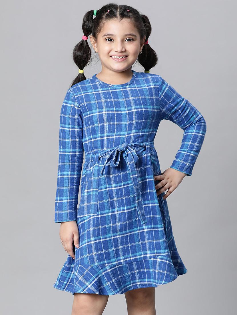 girls round neck long sleeves frock - 20511252 - Zoom Image - 0