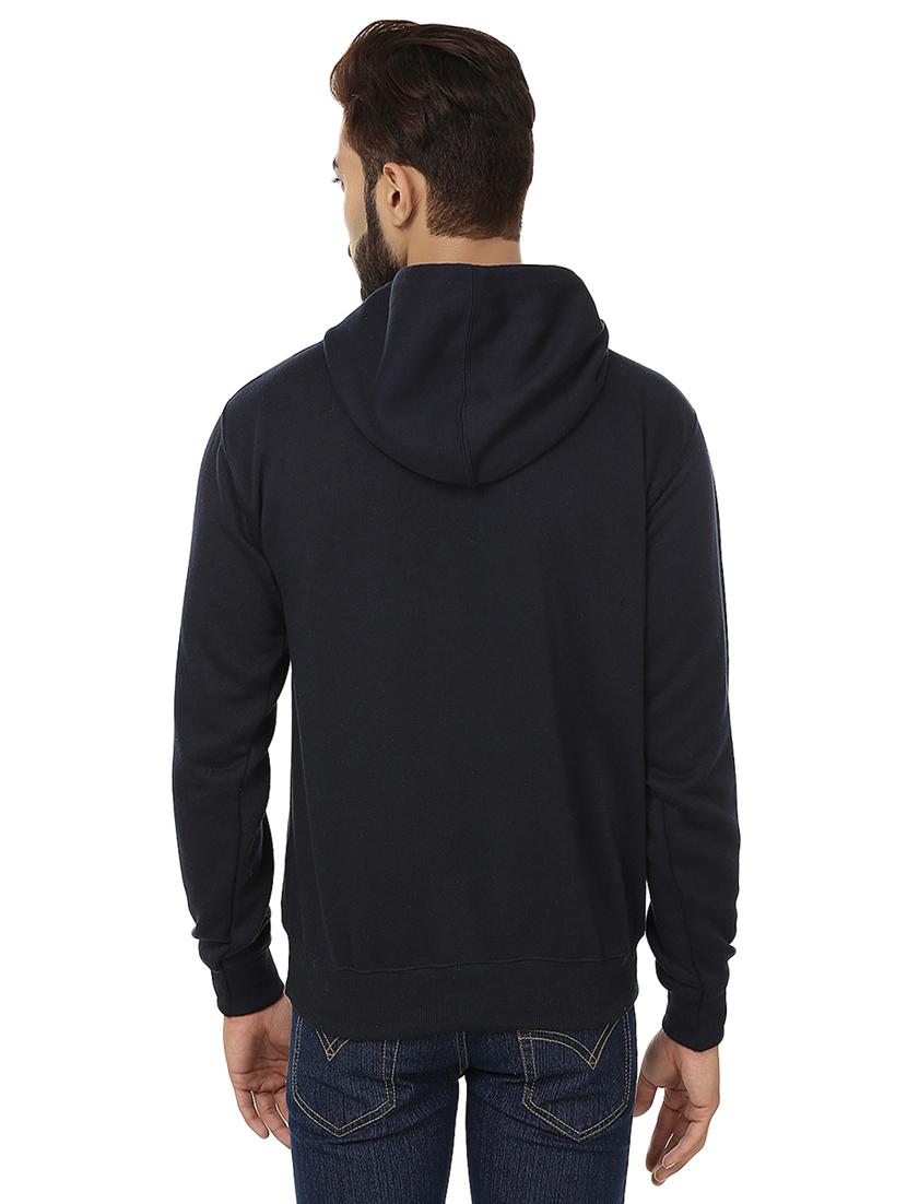men black fleece chest print sweatshirt - 20511555 - Standard Image - 2