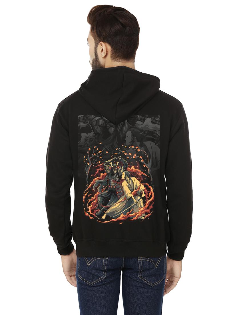 black fleece back print sweatshirt - 20511562 - Standard Image - 2
