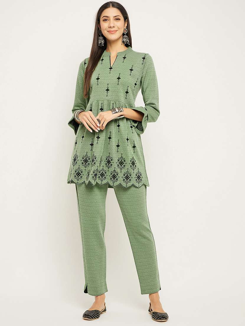 women green self design co-ord sets