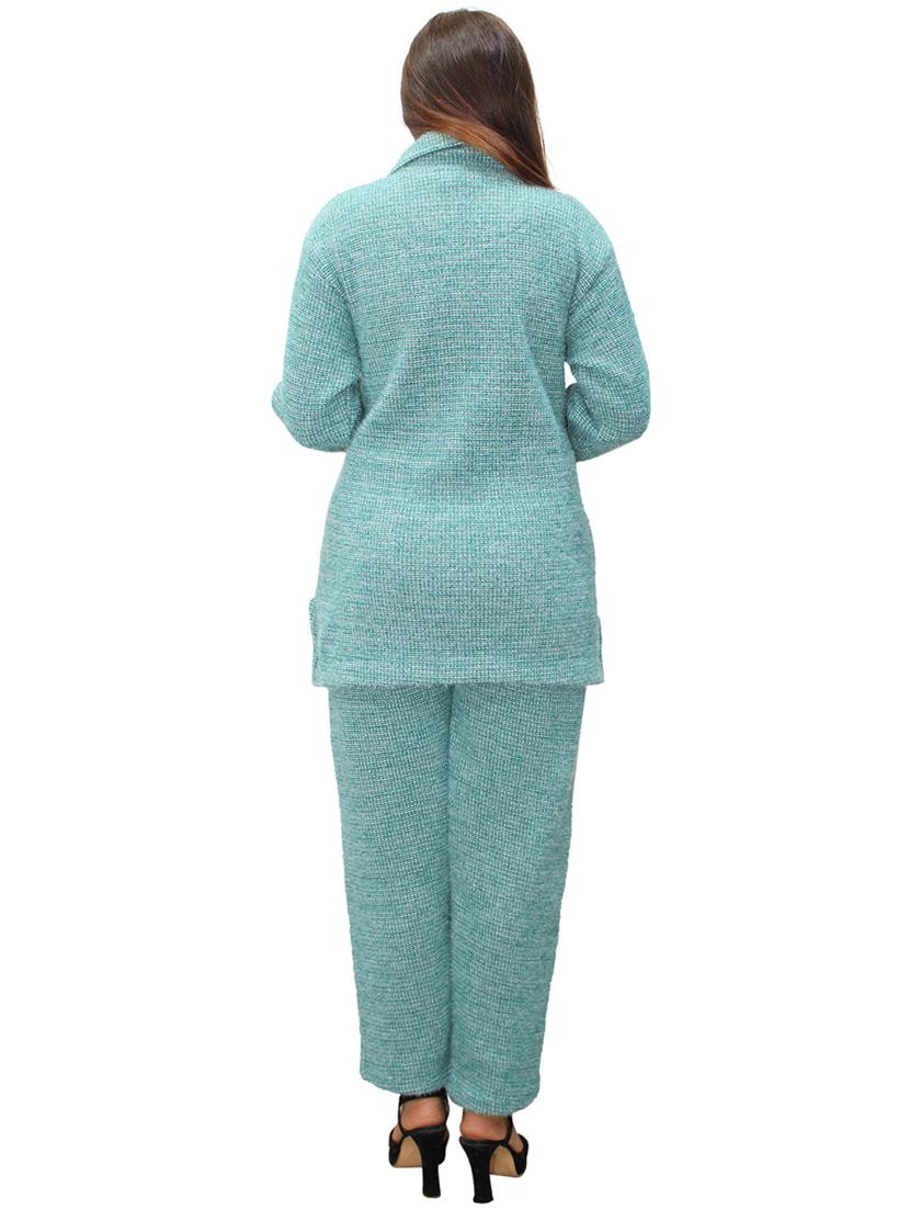 light blue self design co-ord set - 20511634 - Standard Image - 2