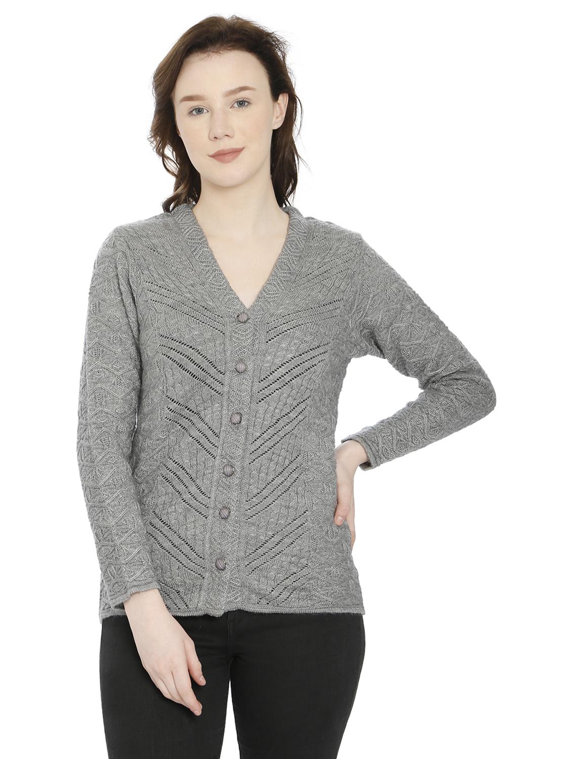 women self design woollen cardigan - 20512227 -  Zoom Image - 0