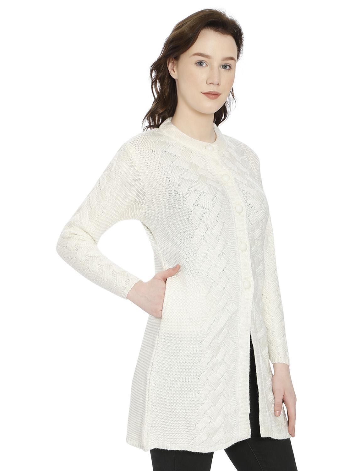 women self design woollen cardigan - 20512231 - Standard Image - 2