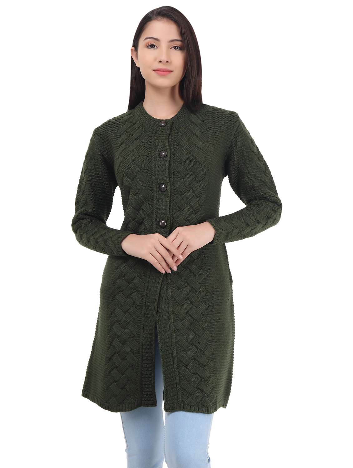 women self design woollen cardigan - 20512232 - Zoom Image - 0