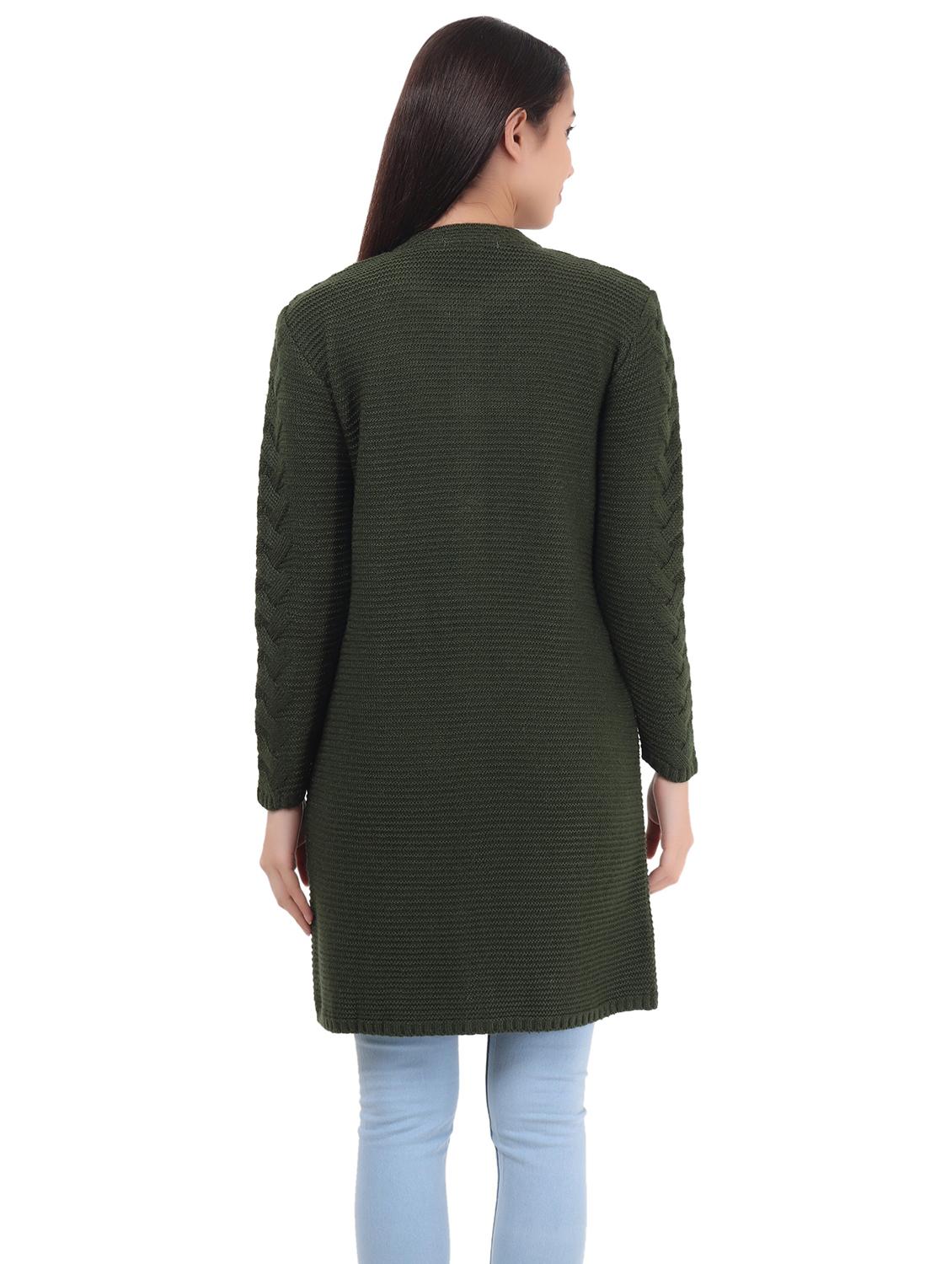 women self design woollen cardigan - 20512232 - Standard Image - 2