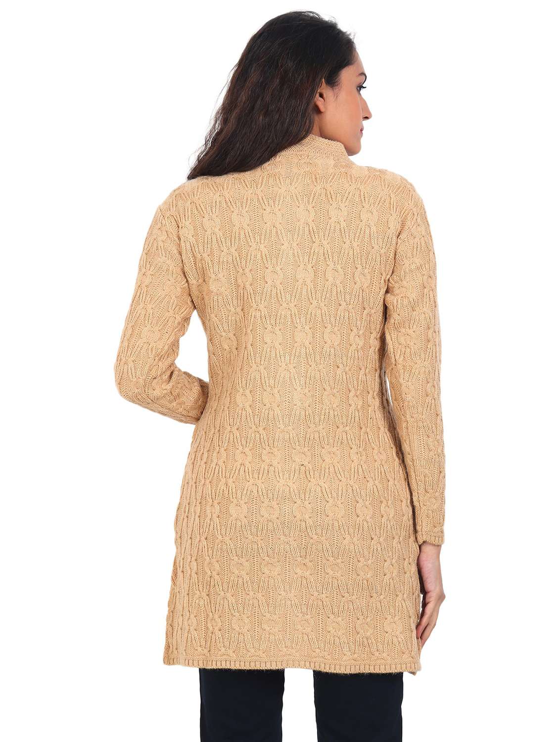 women self design woollen cardigan - 20512277 - Standard Image - 2