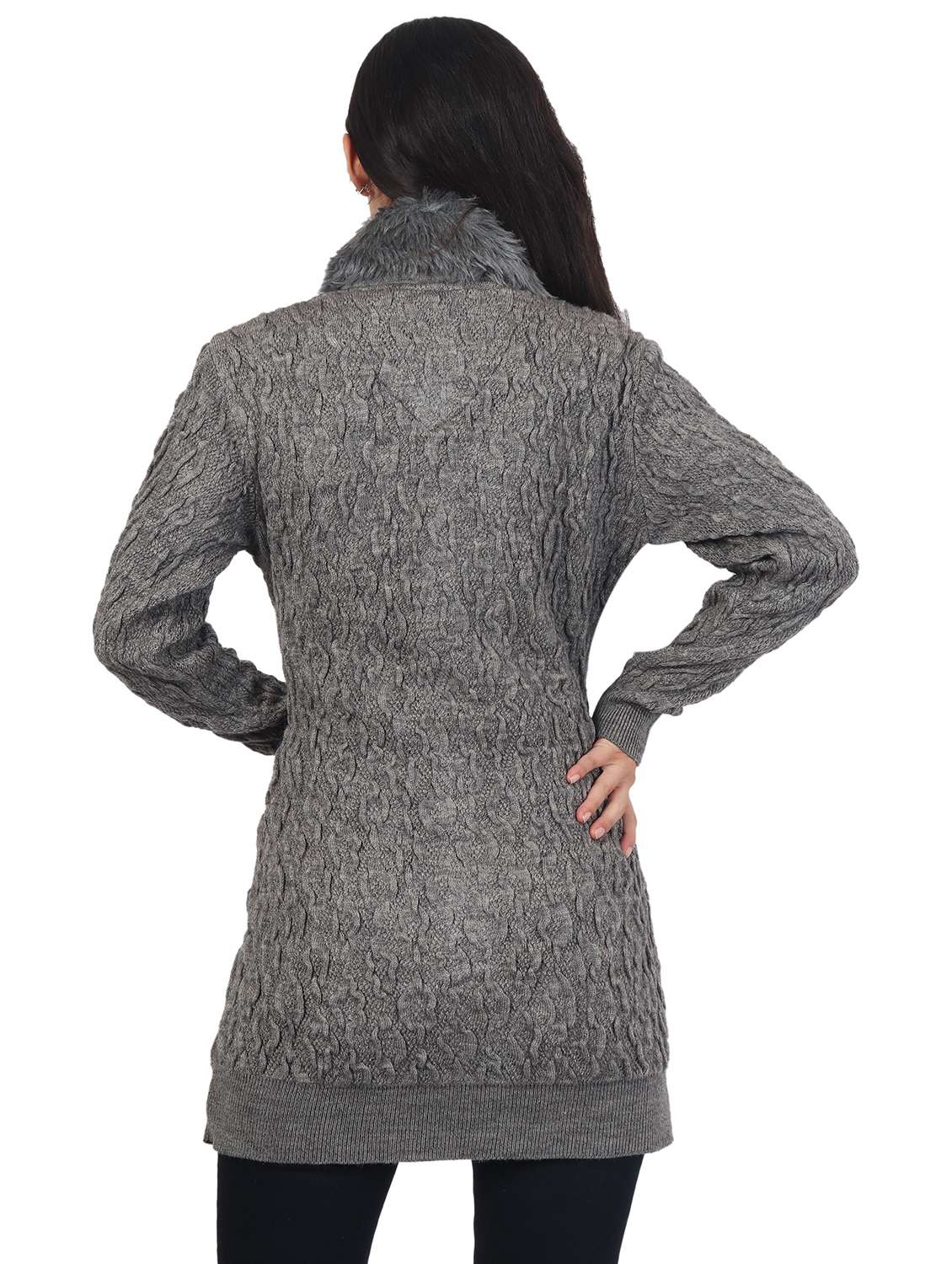 women self design woollen cardigan - 20512301 -  Standard Image - 2