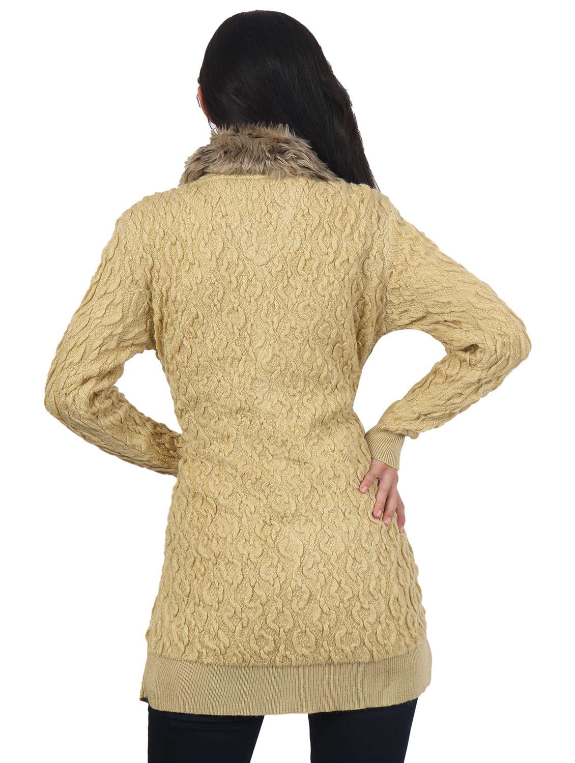 women self design woollen cardigan - 20512306 - Standard Image - 2