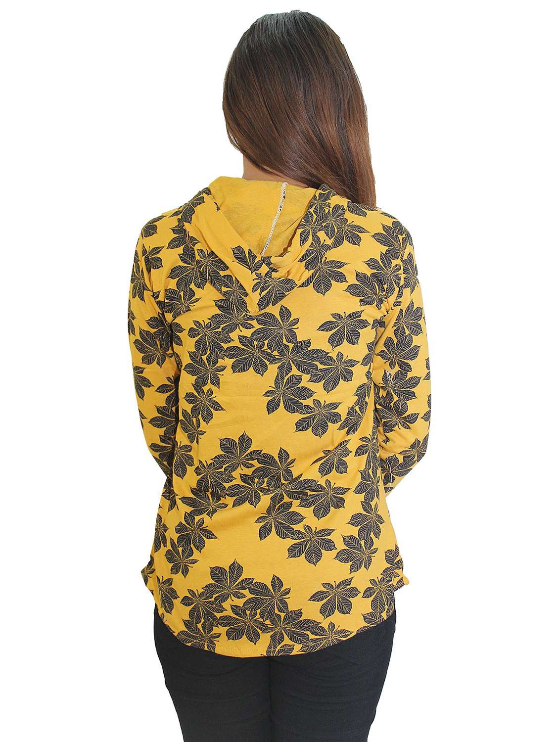 yellow long sleeve hooded sweatshirt - 20512412 -  Standard Image - 2
